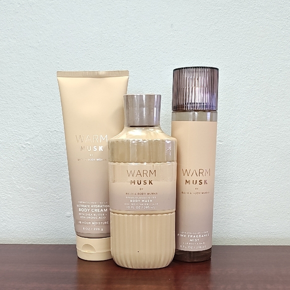 Bath & Body Works Other - Bath & Body Works WARM MUSK 3 Piece Body Care Bundle Set
